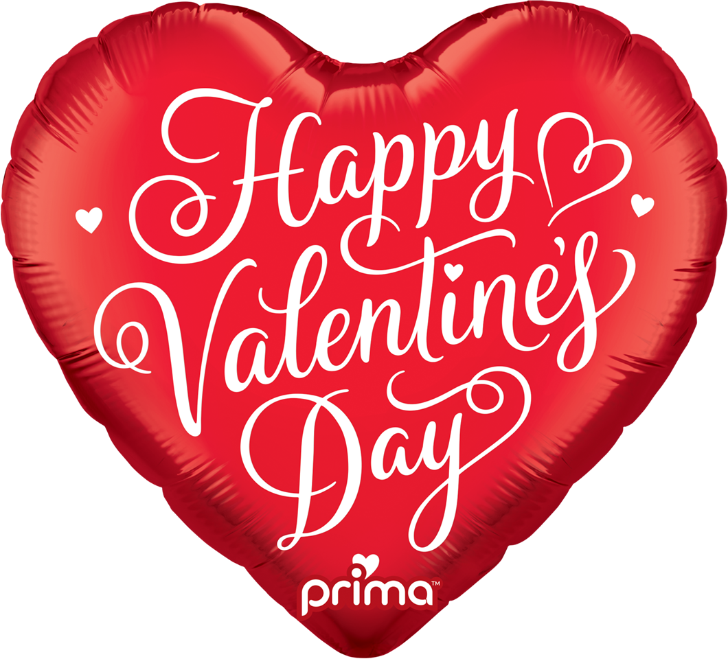 18” Coeur Happy Valentine's Day Script - Prima