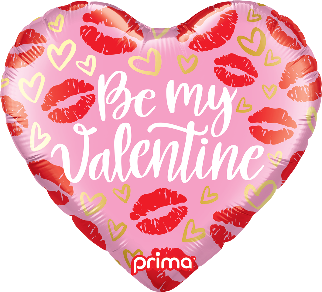 18” Coeur Be My Valentine Kisses - Prima