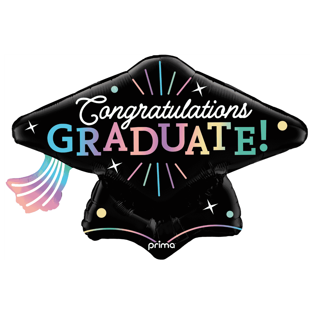 34” Congratulations Graduate Grad Cap - Prima