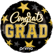 9” Round Air-Filled Congrats Grad Patches - Prima