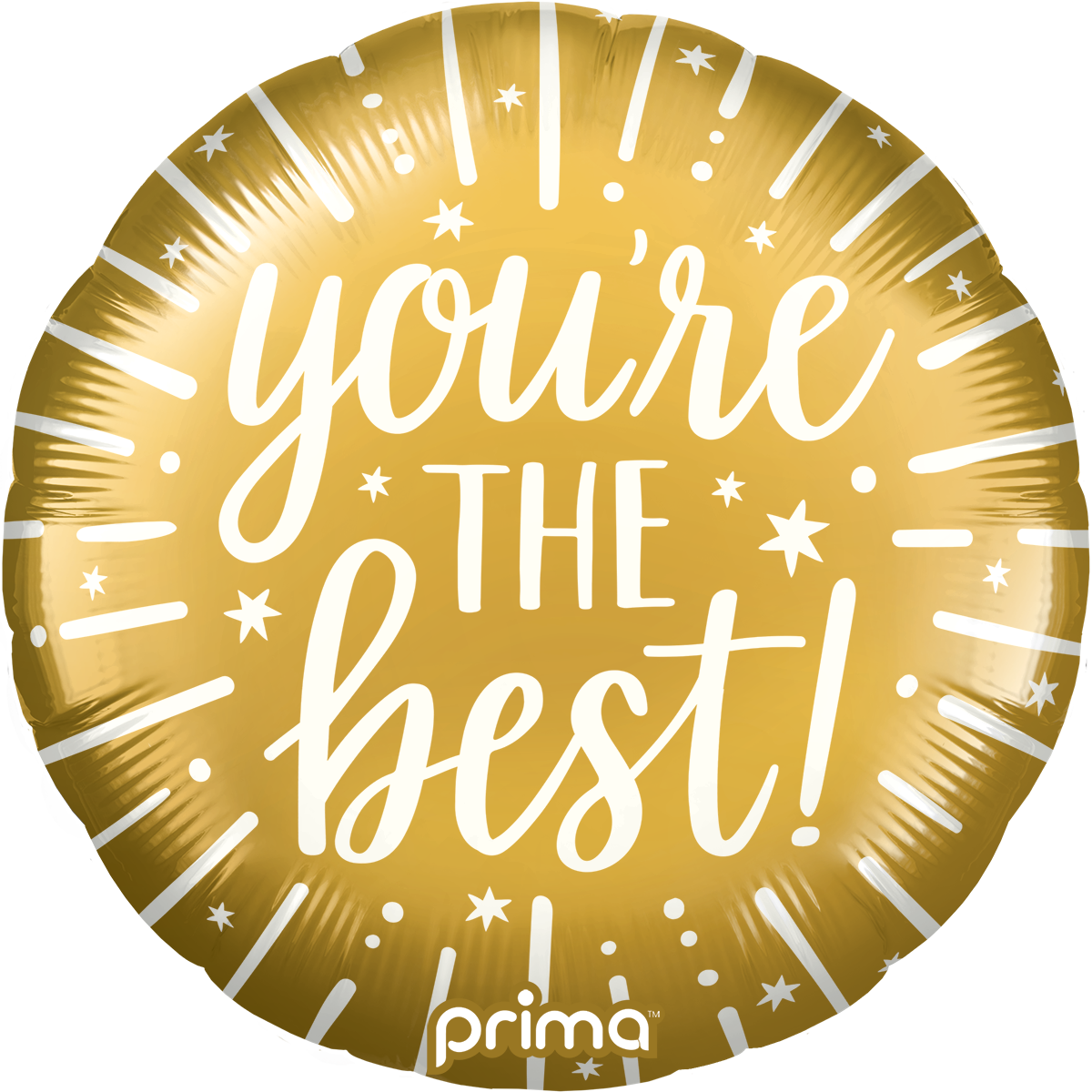 9” Round Air-filled You're the Best Gold - Prima