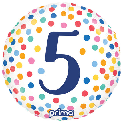 1 Ballon Aluminium Round Happy Birthday Colorful Confetti 5 18