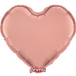 1 Poche De 6 Ballons Aluminium Heart Rose Gold 9