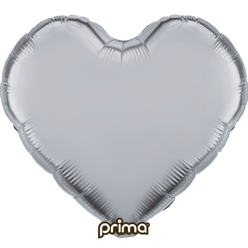 1 Ballon Aluminium Heart Silver 18