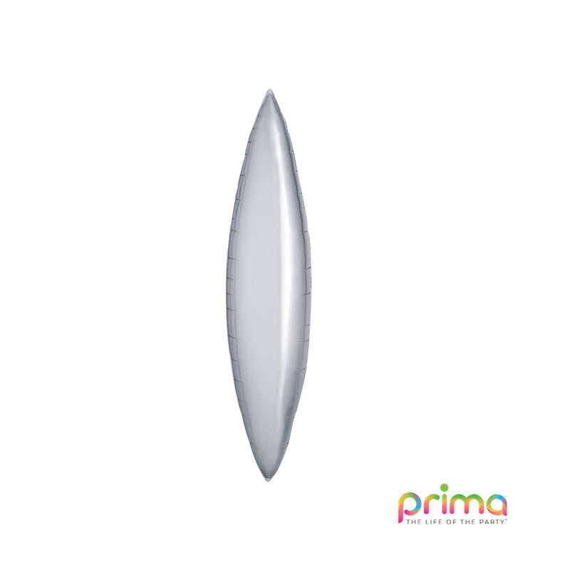 1 Poche De 5 Ballons Deco™ Taper Silver 18