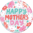 1 Ballon Sphere Happy Mother's day heart and daisies 20” - Prima