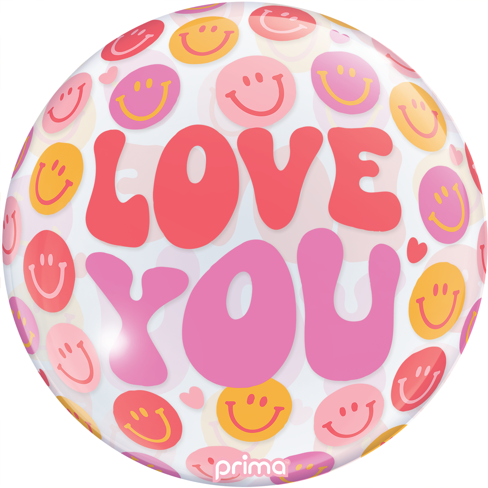 1 Ballon Sphere Love you smile faces 10