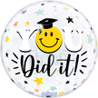 1 Ballon Sphere You did it smile face grad 20” - Prima