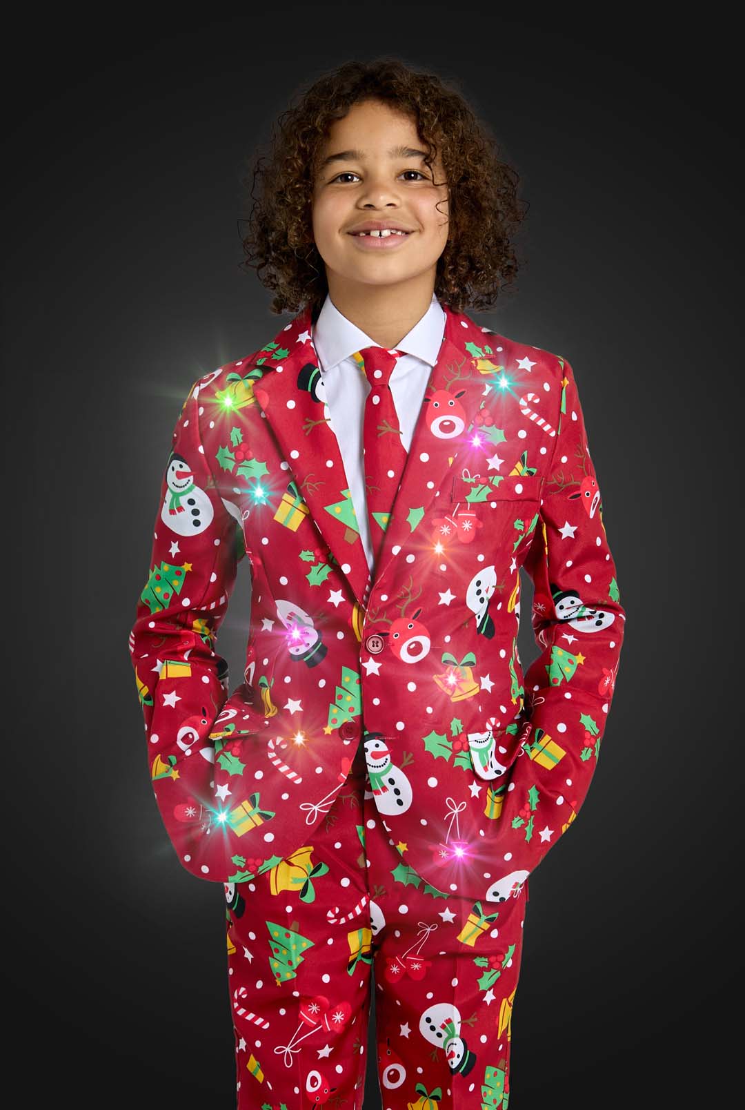 BOYS Christmas Red Icons - Light Up