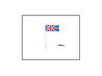 lot de 60 drapeaux union jack avec baguette 12x23cm