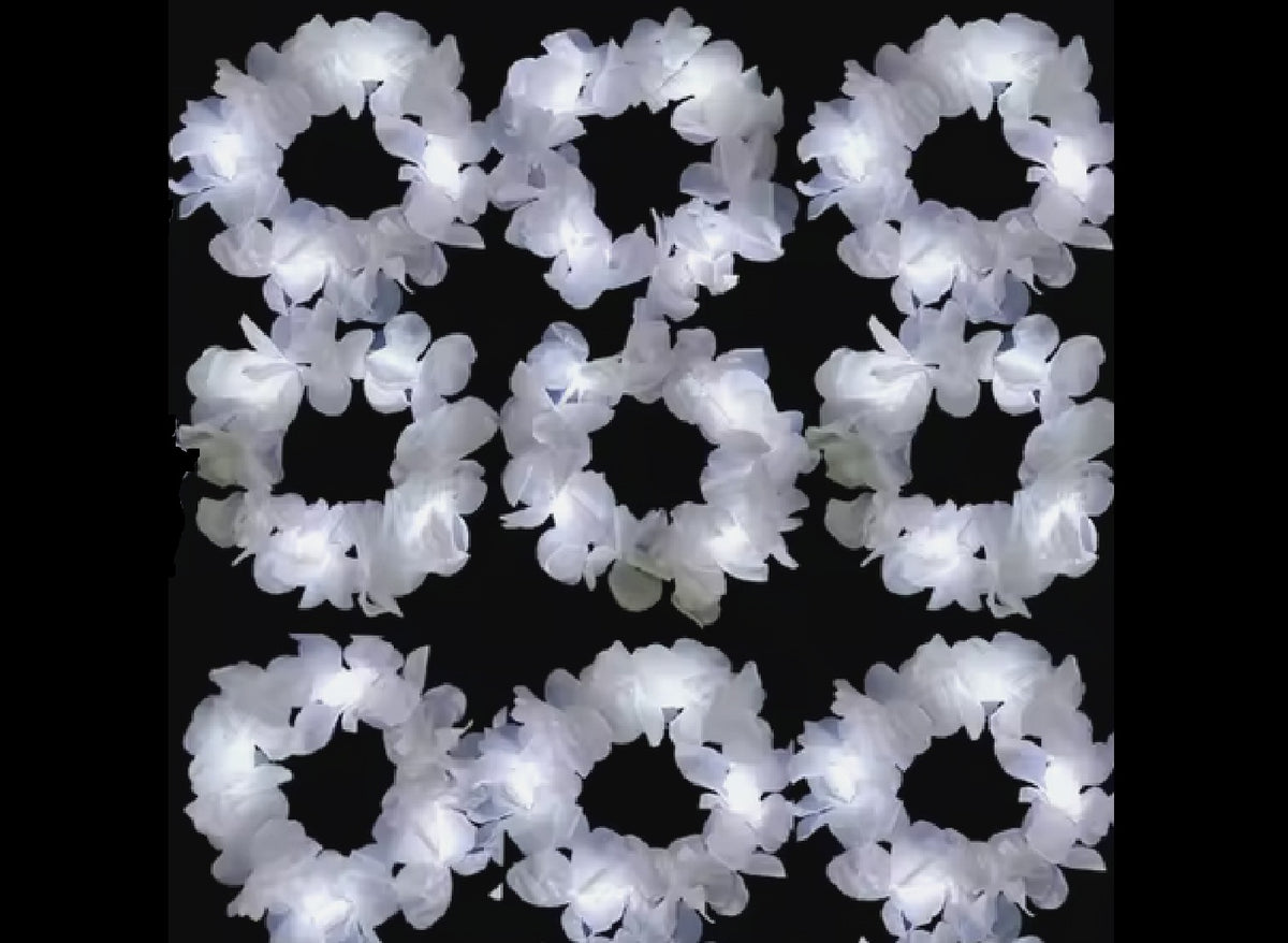 bracelet de fleurs lumineux led blanc