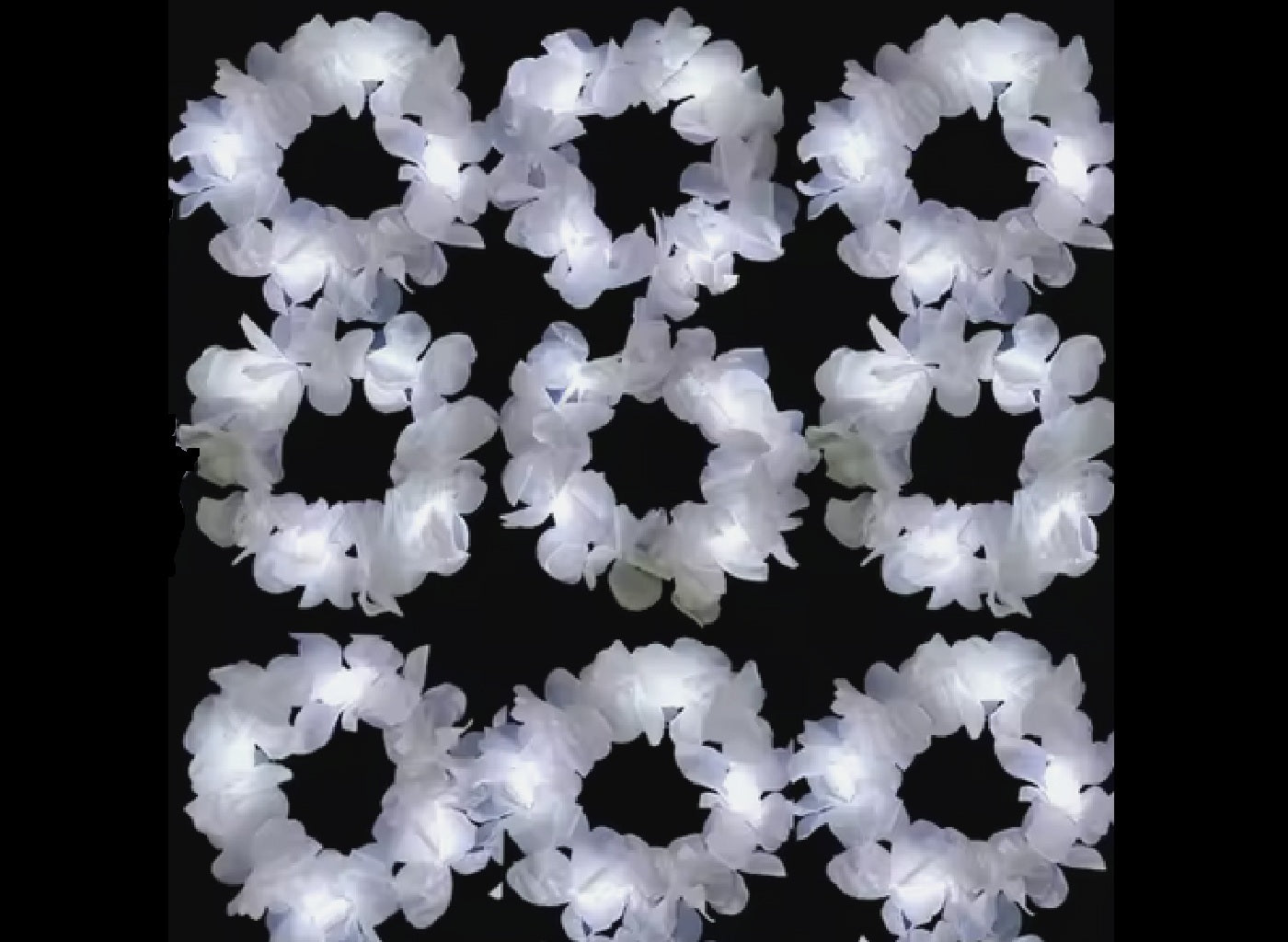 bracelet de fleurs lumineux led blanc