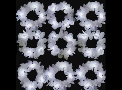 bracelet de fleurs lumineux led blanc
