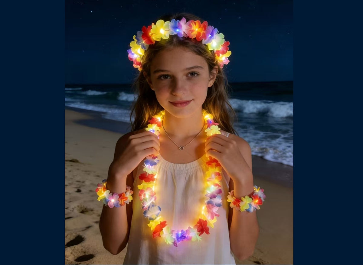 bracelet de fleurs lumineux led multicolore