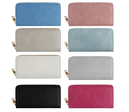 porte-monnaie simili cuir clair mix