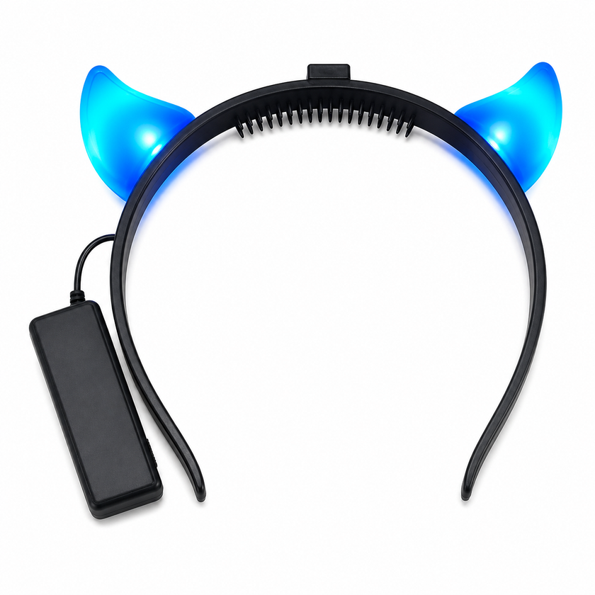 cornes de diable lumineuses bleu 5cm