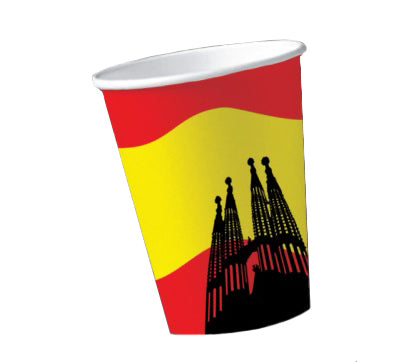 lot de 10 gobelets en papier espagne 20cl