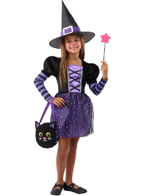 Déguisement de sorcière avec accessoires pour fille
