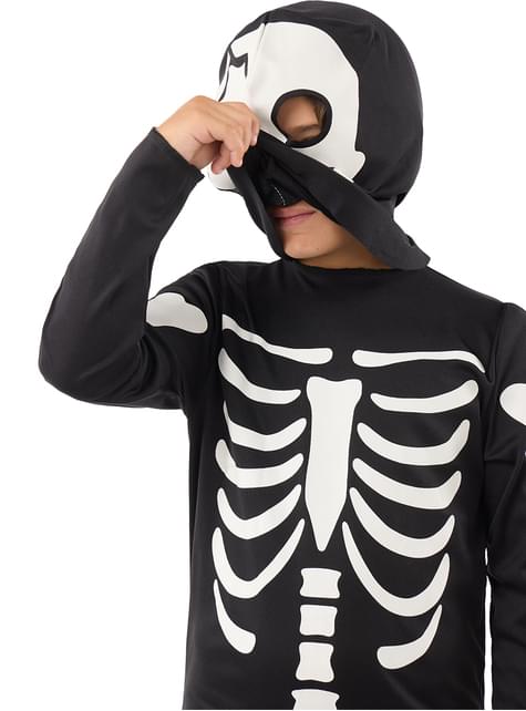 Déguisement de squelette qui brille dans le noir pour enfant