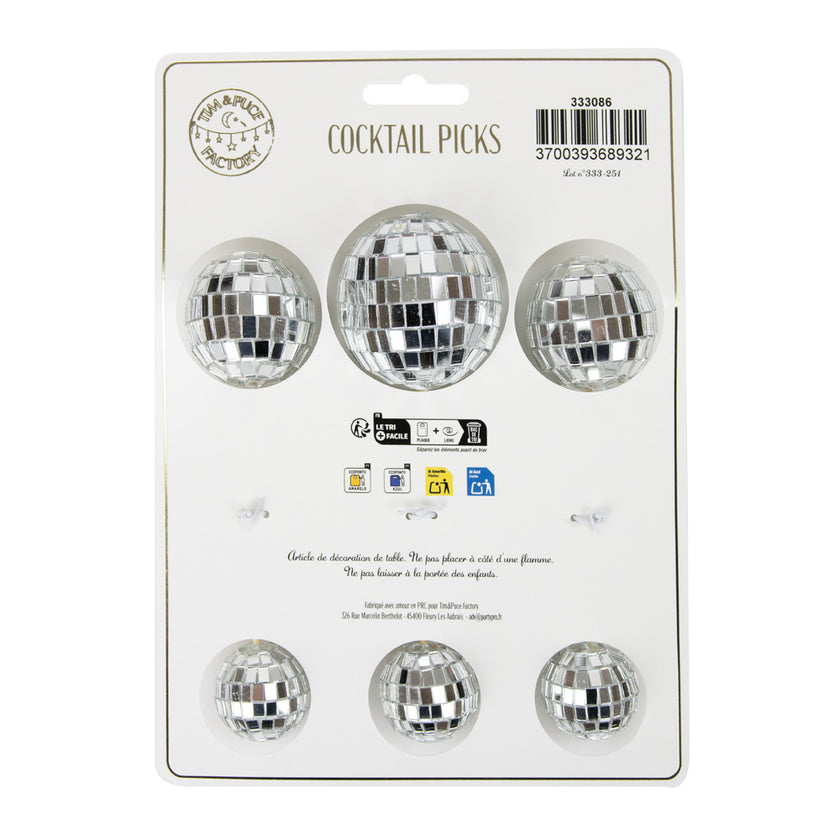PIC DECO EN BOIS X6 BOULE DISCO