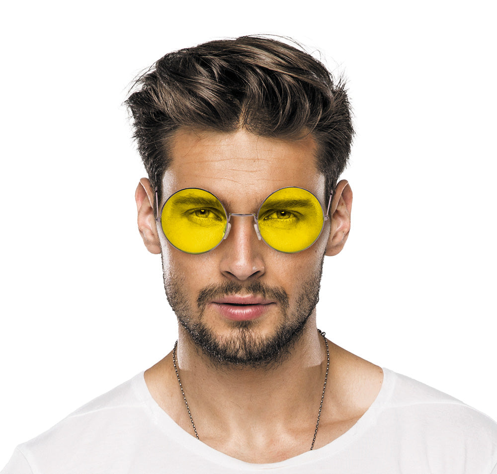 LUNETTES HIPPY JAUNES XL