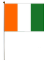 drapeau cote d'ivoire 30x45cm avec baguette