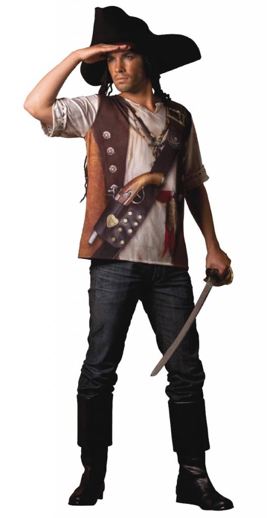 t-shirt 3d homme pirate
