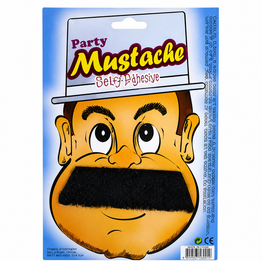 fausse moustache grande plate