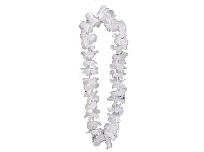 collier de fleurs tahiti blanc 60mm