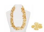 collier de fleurs tahiti hawaï réveillon or