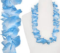 collier de fleurs, tahiti bleu blanc 60mm
