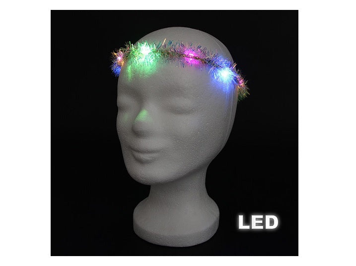 couronne guirlande lumineuse led's multicolore 17cm