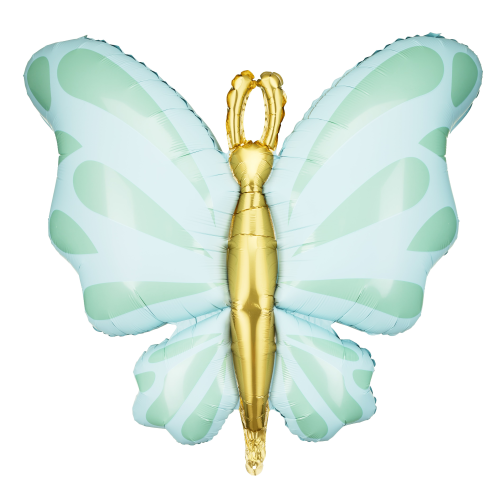 Ballon Aluminium Papillon 69 x 69 cm Menthe – Party Deco