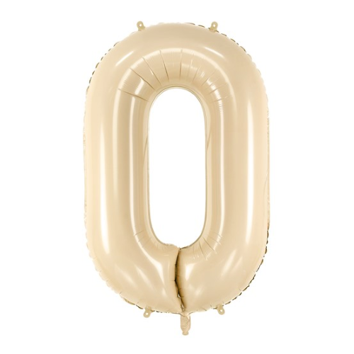 Ballon Chiffre 0 Beige 28