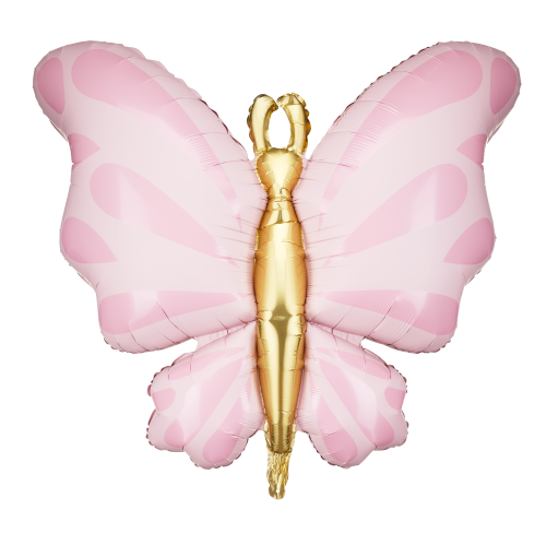 Ballon Aluminium Papillon 69 x 69 cm Rose – Party Deco