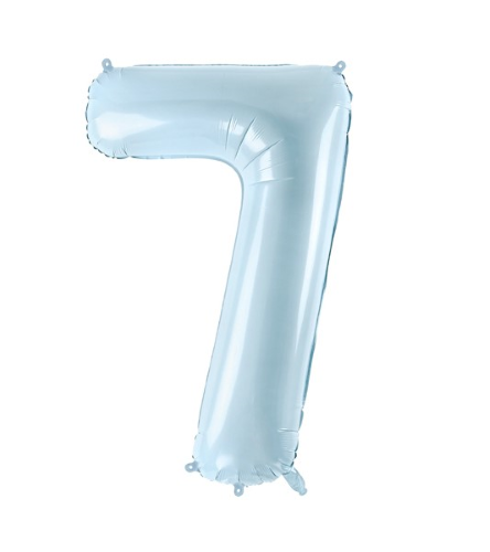 Ballon Chiffre 7 Bleu Ciel 28