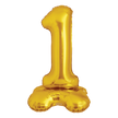 Ballon Chiffre 1 Doré Standing 40
