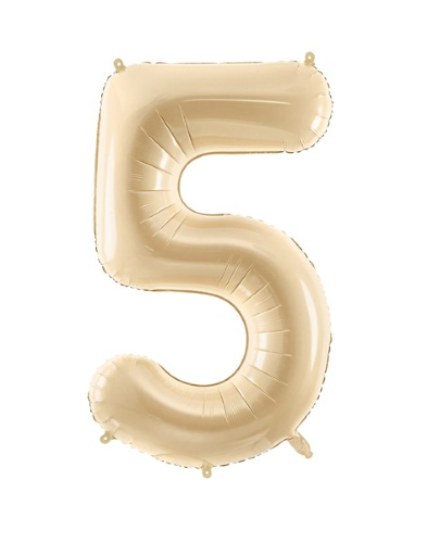 Ballon Chiffre 5 Beige 28