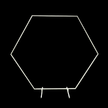 Arche Hexagonale Métal 2 m Blanche – Borosino