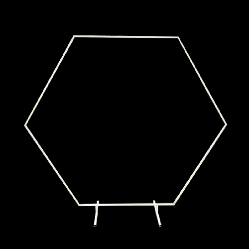 Arche Hexagonale Métal 2 m Blanche – Borosino