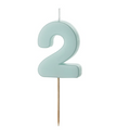 1 Bougie Bleu numéro 2 de 5.5 cm