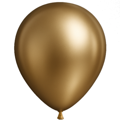 25 Ballons Latex 13 cm Miroir Champagne
