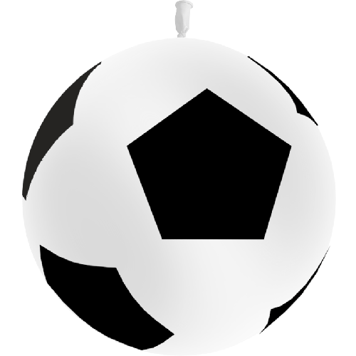 Ballon Latex Géant Foot 3' Blanc – Balloonia