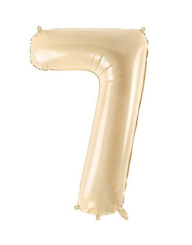 Ballon Chiffre 7 Beige 28