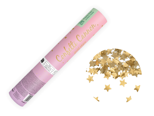 Canon à confetti avec Etoile Or