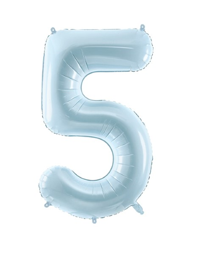 Ballon Chiffre 5 Bleu Ciel 28