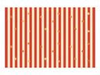 Nappe en papier imprimé avec rayures rouge et etoiles Or de 180 x 120cm