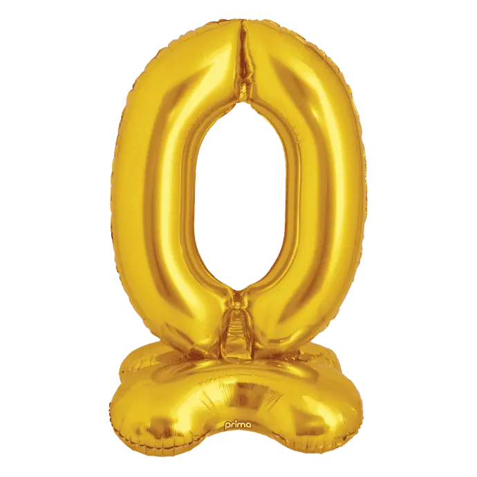 Ballon Chiffre 0 Doré Standing 40