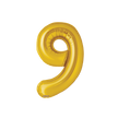 Poche de 2 Ballons Chiffre 9 Or 16