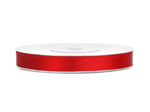 Bolduc Satin 6 mm x 25 m Rouge